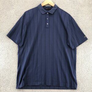 Nike Shirt Mens Extra Large Navy Polo Fit Dry Tiger Woods Short Sleeve Active